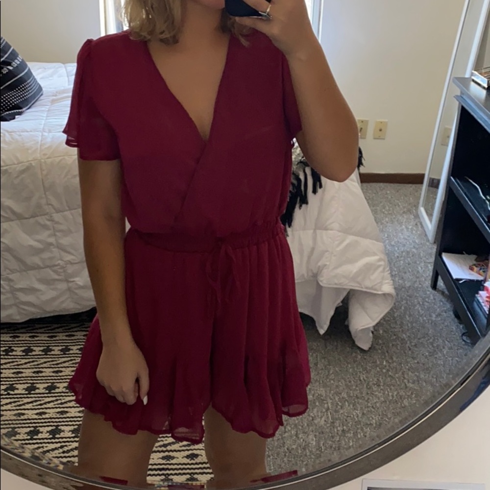 Pinkish Red Romper